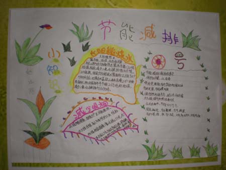 关于环保节能手抄报_节约作文