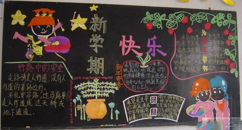 小学六年级新学期黑板报资料_黑板报
