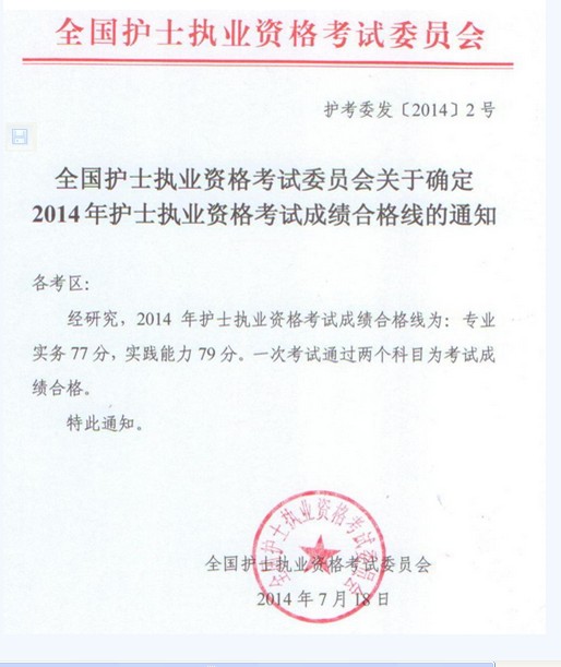 中国卫生人才网发布:2014年四川省护士考试分