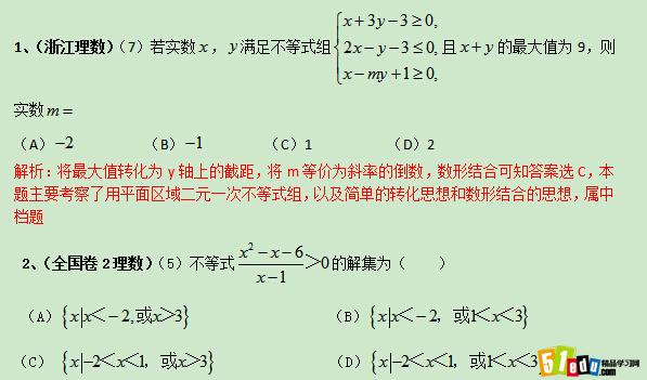 高三数学不等式专题练习及答案_高三数学专项