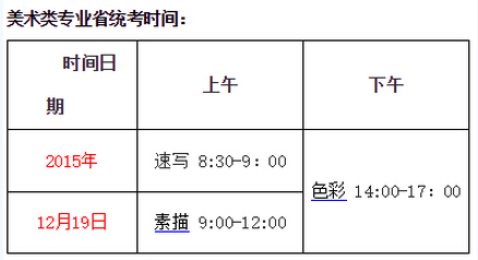 2016河南高考美术联考时间12月19日_美术高