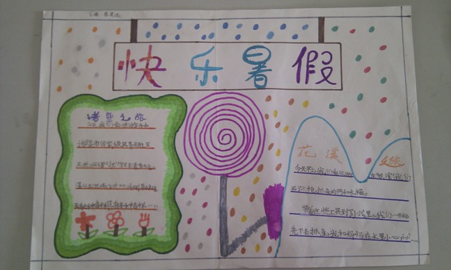 小学2015快乐暑假假期手抄报_小学生手抄报_精品学习网