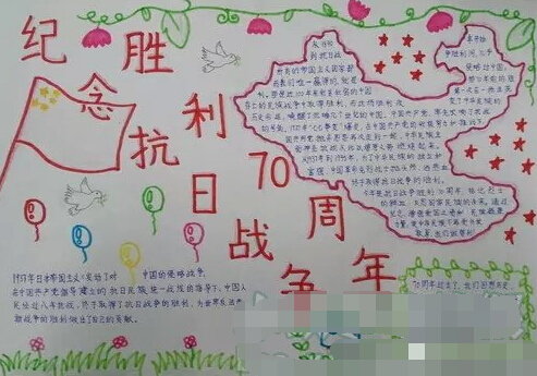 中国人民抗日战争胜利70周年小报图片:纪念抗