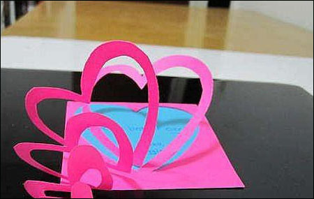 小学生自制教师节贺卡:爱心立体贺卡如何做?