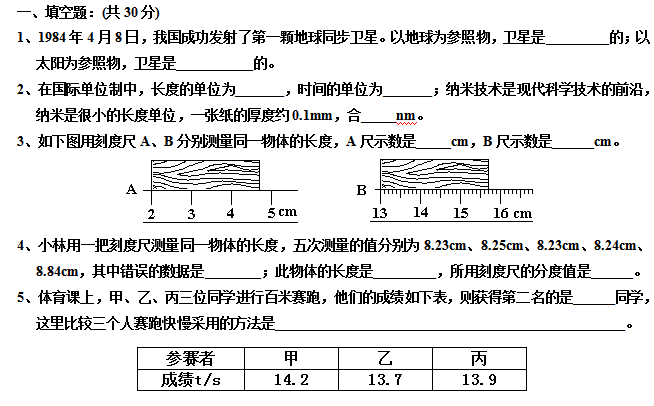 2016年八年级物理上学期期末考试试题_物理试