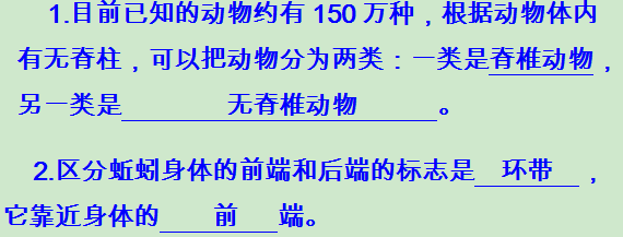 人教版初二上册生物期末复习训练试题_生物试卷