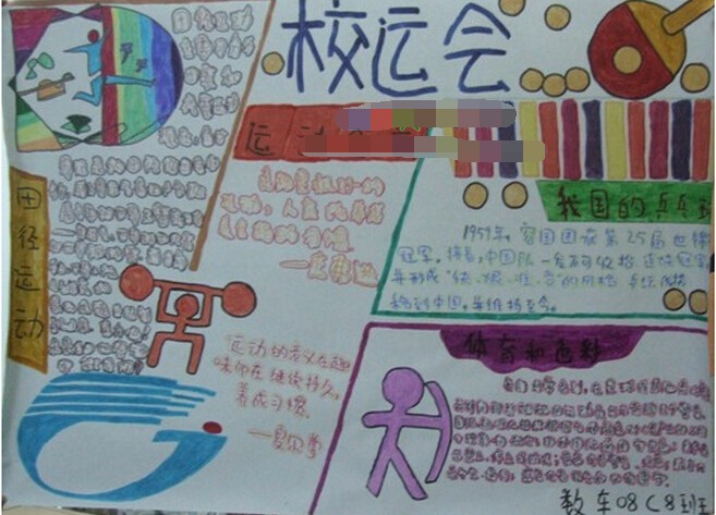 春季运动会手抄报设计:校运会