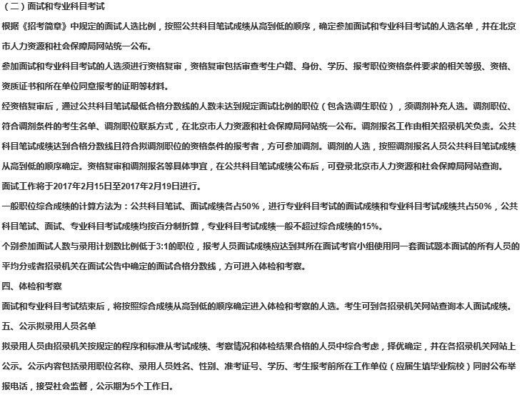 2017年北京公务员选调生报考条件及报考程序