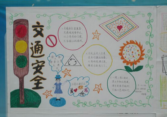 交通安全模板手抄报