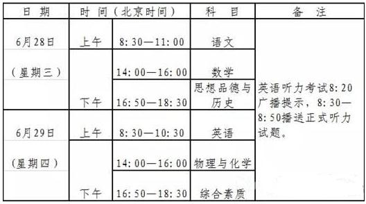 铜川中考时间2017年具体时间_铜川中考报考时间