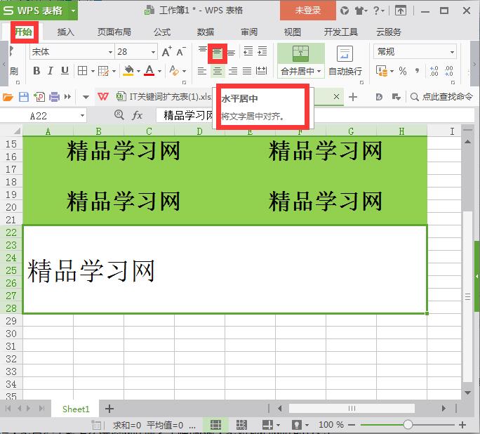 excle表格文字怎么居中呢?